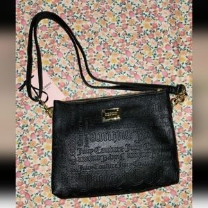 Juicy Couture black purse- gold chain, black strap